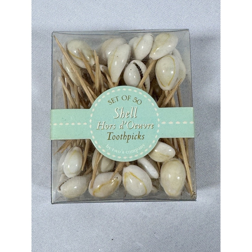 BNIB Two's Company Set Of 50 Shell Hor D'Oeuvre Toothpicks